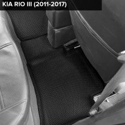 3D коврики EVA с бортами Kia Rio III седан, хэтчбек, универсал (2011-2017)