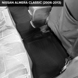 3D коврики EVA с бортами Nissan Almera Classic (2006-2013)