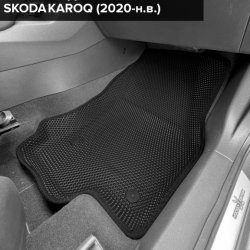 3D коврики EVA с бортами Skoda Karoq (2020-н.в.)