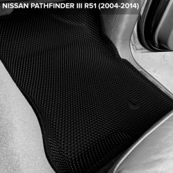 3D коврики EVA с бортами Nissan Pathfinder III R51 7 мест (2004-2014)