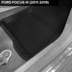 3D коврики EVA с бортами Ford Focus III седан, хэтчбек, универсал (2011-2015)