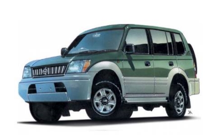 2D коврики EVA в салон  на Toyota Land Cruiser Prado 90 (1996-2002)