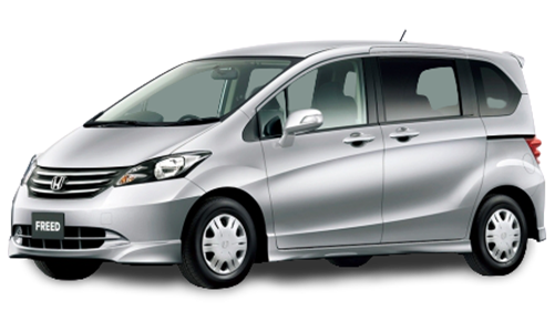 2D коврики EVA в салон и багажник  на Honda Freed I Hybrid, правый руль, с отдельными креслами 2-го ряда (2008-2016)