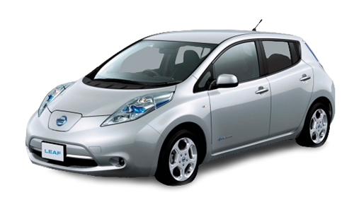 2D коврики EVA в салон и багажник  на Nissan Leaf I, правый руль (2010-2017)