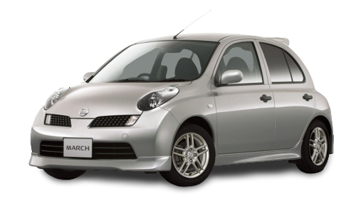 2D коврики EVA в салон и багажник  на Nissan March K12, правый руль (2002-2010)