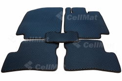 2D коврики EVA в салон и багажник  на Nissan March K12, правый руль (2002-2010)