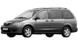 2D коврики EVA в салон  на Mazda MPV II, левый руль (1999-2006)